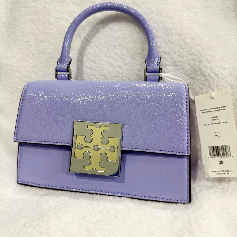 Brand New w/Tag- Luxurious Tory Burch Lavender Purple Purse w/ Gold Latch
